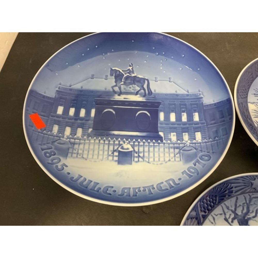 4 Vintage Royal Copenhagen B&G Christmas Plates 1967 1968 1970 1971 Denmark - Picture 6 of 6